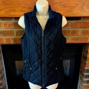 Fuinloth Brand Black Quilted Vest with Zipper Womens Size Medium